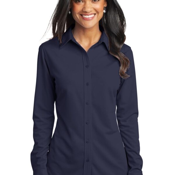 Women's Dimension Knit Dress Shirt Thumbnail